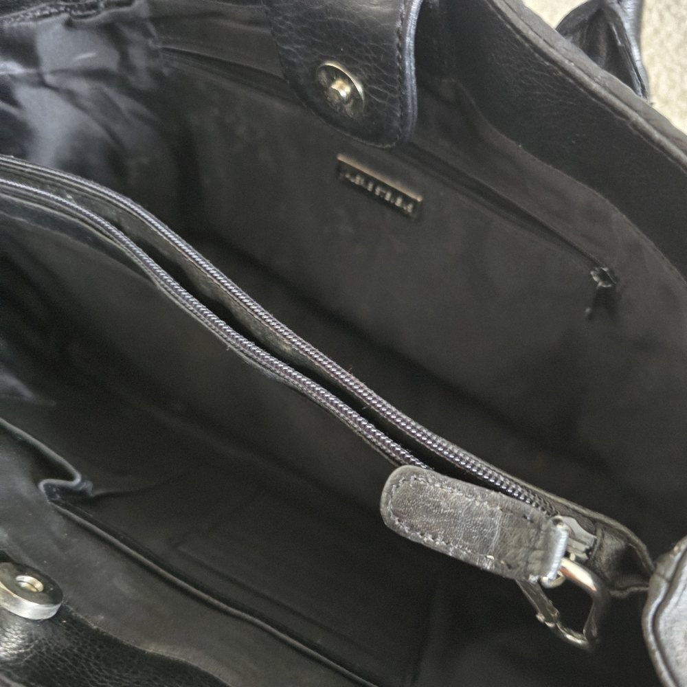 VTG leather black bag Valerie Stevens - Picture 4 of 6